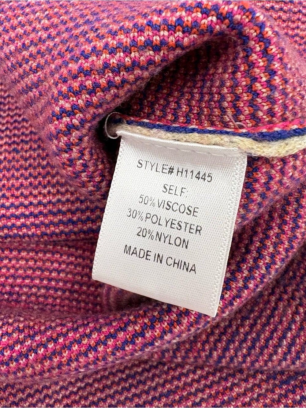 JODIFL Bloom Floral Mockneck Oversized Sweater with Pink & Blue Print size Small - Picture 9 of 9
